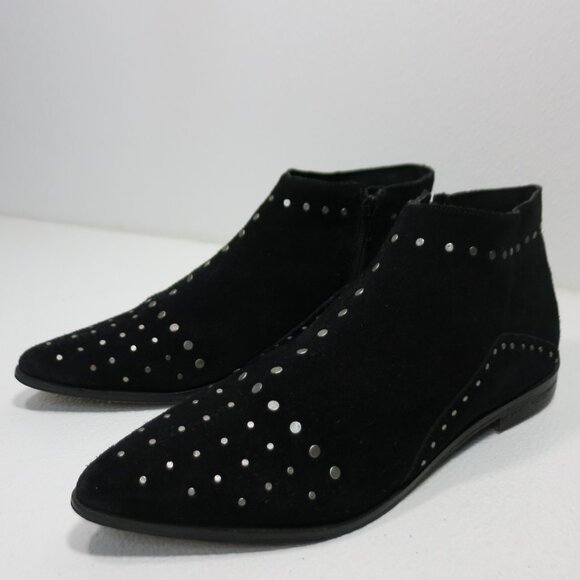 Free People Suede Leather Riveted Point Toe Booties Women's Footwear Boot Sz 40 - Picture 1 of 8